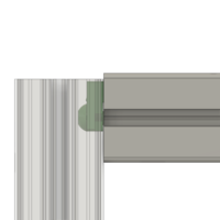 41-002-7 MODULAR SOLUTIONS ZINC PART<br>HIDDEN PROFILE CONNCETOR C, SHORT